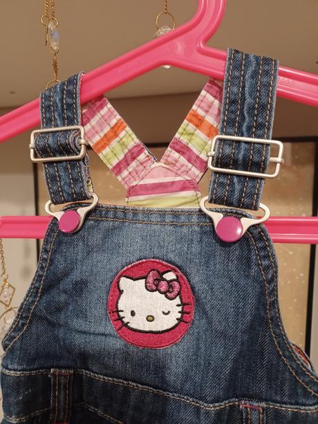 Džínová šatovka hello kitty h&m 62-74, h&m,62