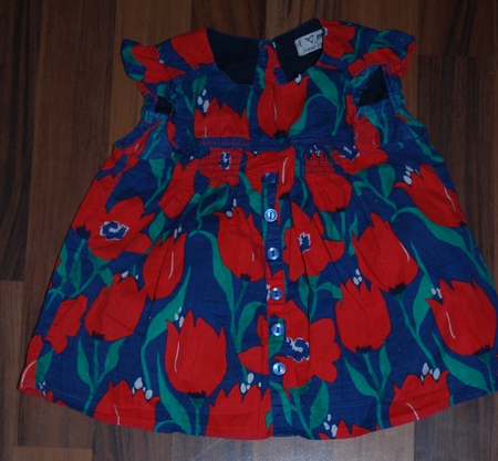 Halenka, tílko s tulipány, šatečky, next,86