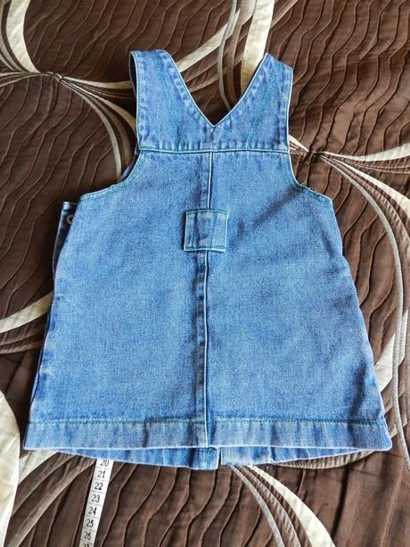 Šatičky riflové s laclem, mothercare,86