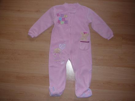 Teplé flísové pyžamo - overal, st. bernard,92