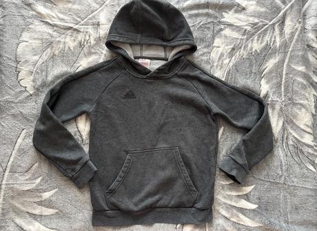 K12/ mikina tmavě šedá zn. adidas - v.cca 7/8 let, adidas,128