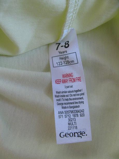 Světle žluté bavlněné tričko, george,128