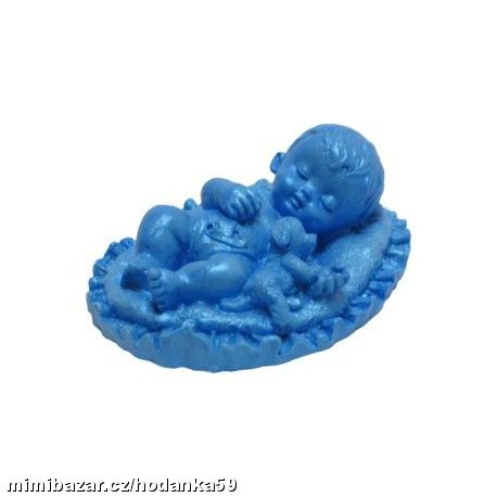 Silikonová forma-miminko na podušce s pejskem, 