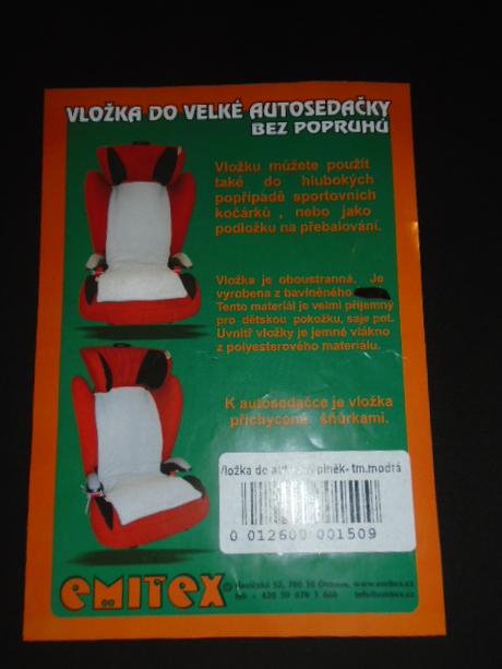 Autosedačka kočárek 2x vložka emitex, emitex