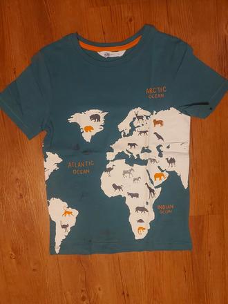 Tričko s mapou, h&m,134