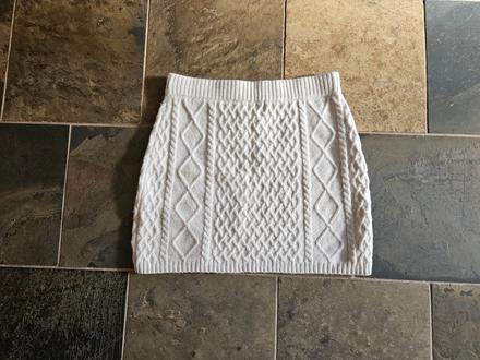 Béžová krémová pletená sukně minisukně h&m šířka v, h&m,s