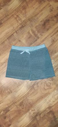 Dívčí bavlněné kraťasy 140/146 šedý proužek, 140