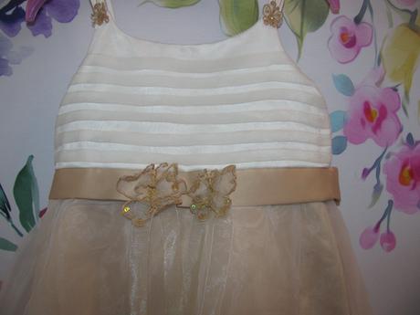 Zlato bílé společenské princeznovské šaty v.3 roky, bhs,98