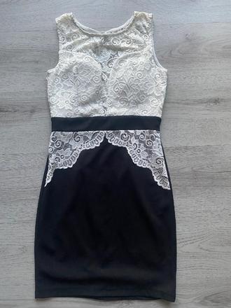 Pěkné krajkové šaty velikost 38/m, 38