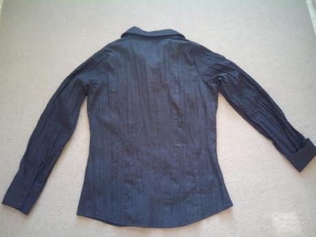 Černá košile s pokrčeným efektem, okay,36