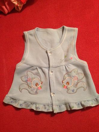 Dívčí zástěra - tričko, 80