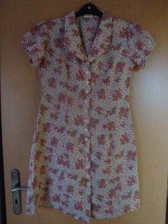 Šaty květované, vel. 42/44 - skoro nenošené, 42