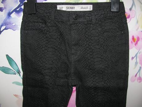 Černé pružné kalhoty, džíny,skinny denim co, denim co,128