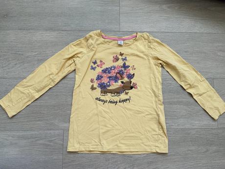 Dívčí žluté tričko ježek, vel. 128, dopodopo,128