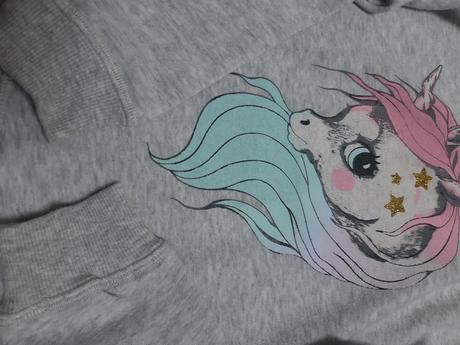 Mikina s jednorožcem, h&m,110