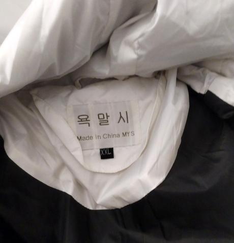 Luxusní péřový kabát vel l-xl, l