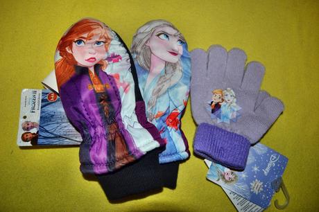 2x rukavice frozen,palčáky a prstové,3-4r., disney,104 / 110