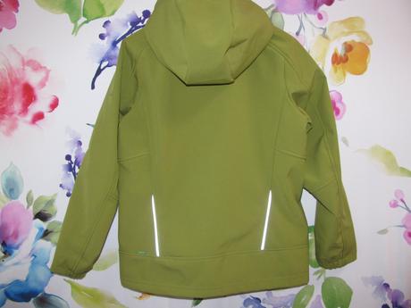 Softshellová khaki bunda s kapucí vaude, 140