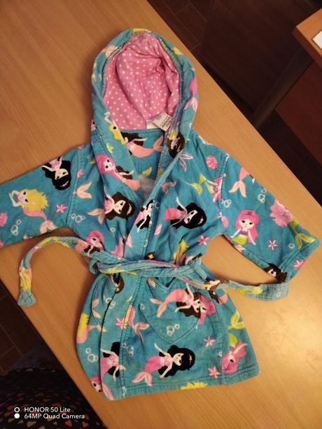 Modrý froté župan, velikost 104, 104