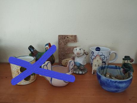 Drobná keramika a sklo dle fota.,