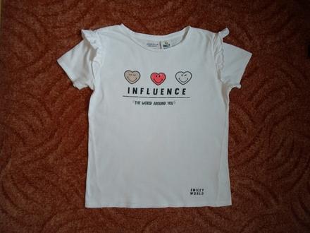 Bílé tričko triko krátký rukáv, reserved,152