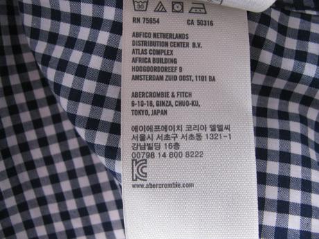 Dámská plátěná košilová halenka, modro bílá, abercrombie&fitch,l
