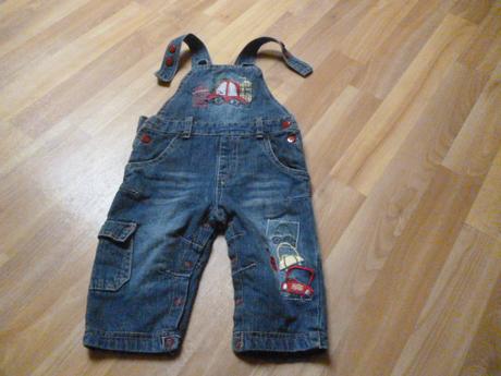 Podšité kalhoty lacláky auto vel. 6-9 m, st. bernard,74