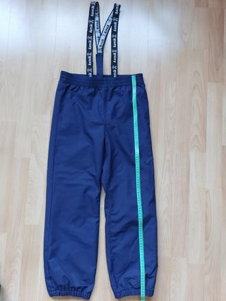 Podzimní kalhoty kamik, nepromokavé, 140,širší pas, 134