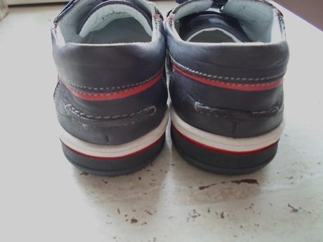 Modré boty polobotky kožené, lasocki,35