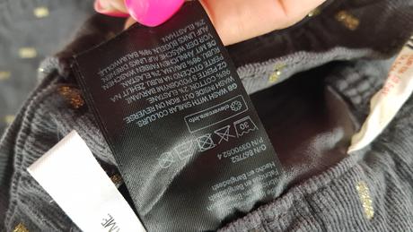 Dětské šedé se zlatým vzorem kalhoty/džegíny h&m, h&m,116