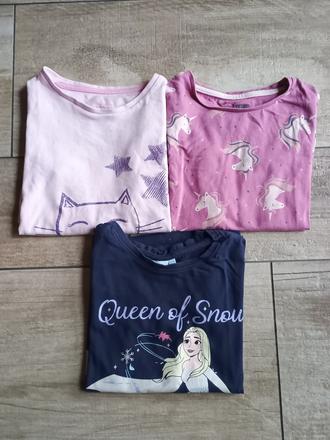 Trička, trika s dl. rukávem, vel.122, f&f,122