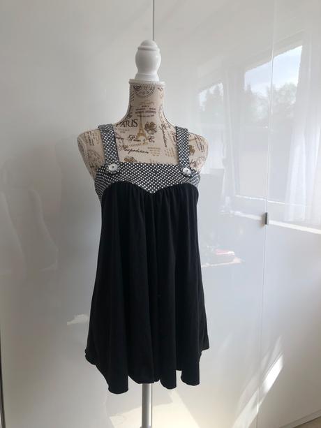 Volny top / tunika cerno stribrny melrose 36, 36