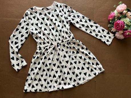 Ob/ šaty růžové se srdíčky - v.7/8 let, george,128