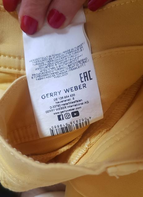 Žluté džíny gerry weber, gerry weber,38