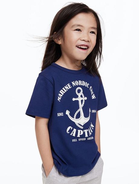 Dětské námořnické tričko h&m s kotvou vel. 134/140, h&m,134 / 140