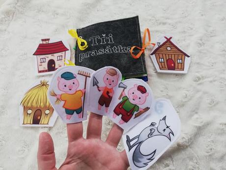 Quiet book tři prasátka,