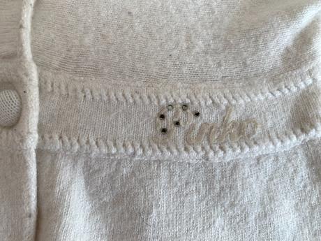 Bílý angora svetřík vel. 80/9-18 měs zn. pinko, pinko,80
