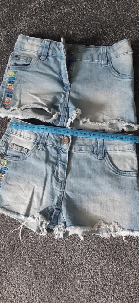 2 x dzinove kraťasy, 122