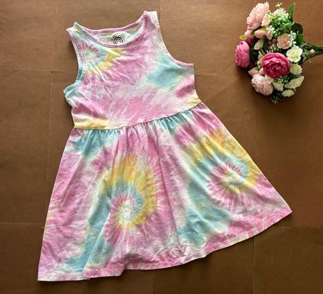 Ob/ šaty duhové - v.7/8 let, f&f,128