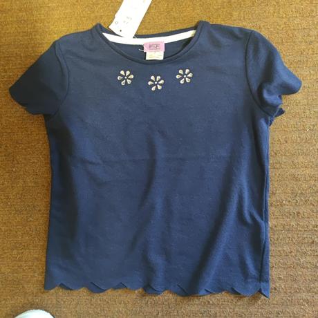 Tričko kamínky kytičky vel 7/8 l 122/128, f&f,122