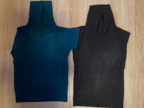 Dámské tuniky s rolákem a krátkým rukávem - camaie, camaieu,m