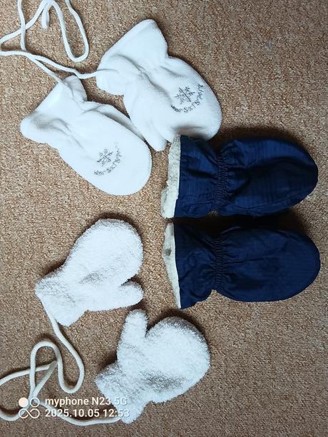 Rukavice miminko sada 3 párů,