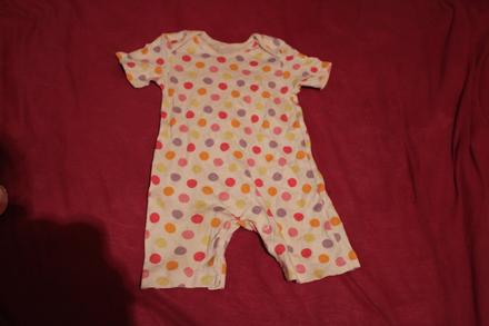 Dětský letní overal puntíky vel. 74 - 80, f&f,74