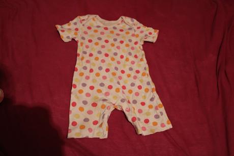 Dětský letní overal puntíky vel. 74 - 80, f&f,74