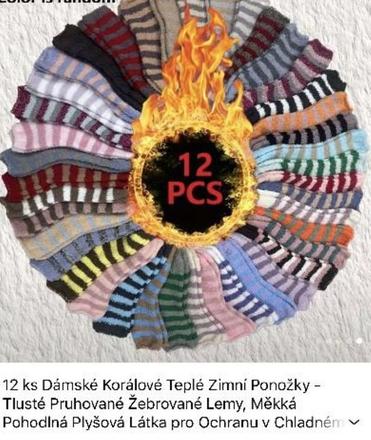 Krásné nové teplé ponožky 6 párů, 40