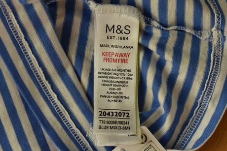 Tričko vel. 3 - 6 m, marks & spencer,68