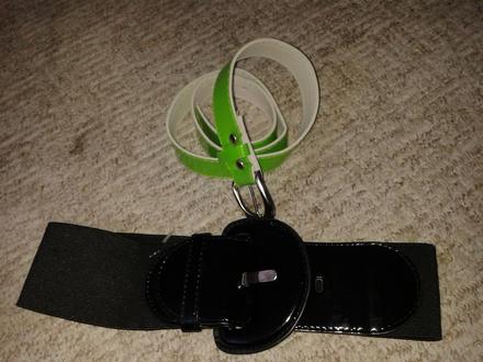 Černý opasek + zelený zdarma, 