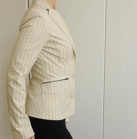 Kremove sacko s prouzkem vel. 34/xs tally weijl, tally weijl,xs