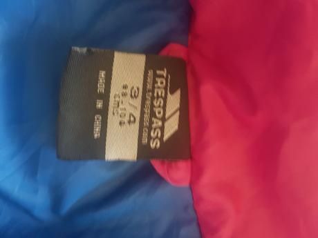 Dívčí  bunda značky trespass, vel. 3-4 roky (98-10, 98