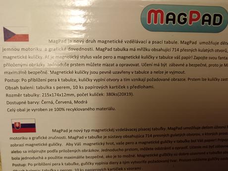 Nová magnetická kuličková kreslící tabulka, 